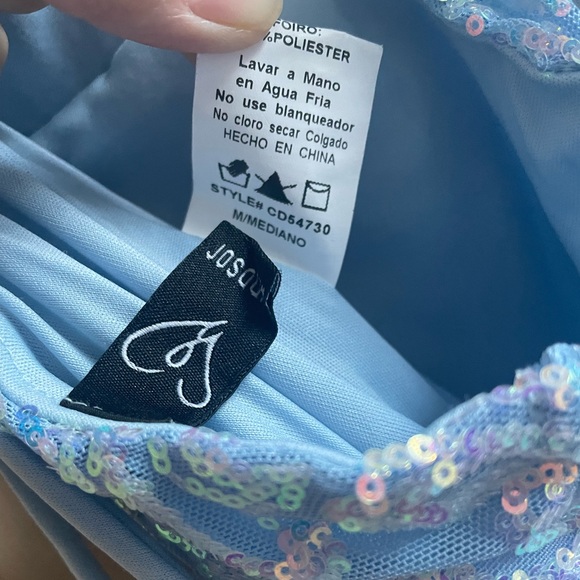 Like New | Windsor Blue Sequin Prom Dress (Kinsley Formal Sequin Mermaid Dress) - Picture 7 of 8